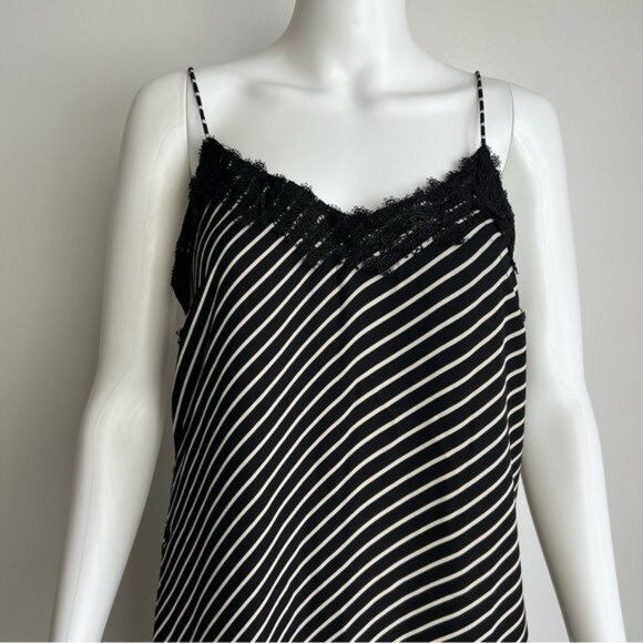 Line & Dot Gwen Midi Dress Graphite Stripe - M - Picture 3 of 8